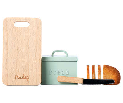 Maileg Miniature Bread Box with Cutting Board & Knife