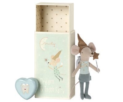 Maileg Tooth Fairy Mouse in a Matchbox - Blue
