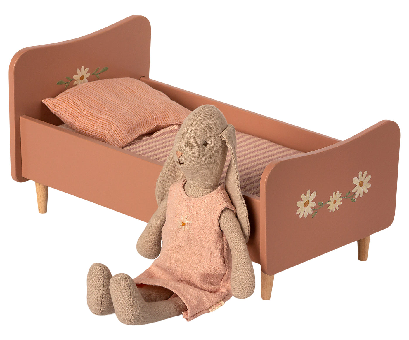Maileg Wooden Mini Bed - Rose