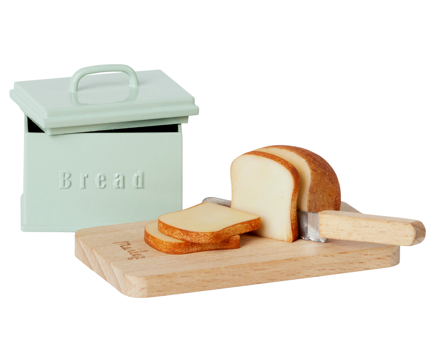Maileg Miniature Bread Box with Cutting Board & Knife