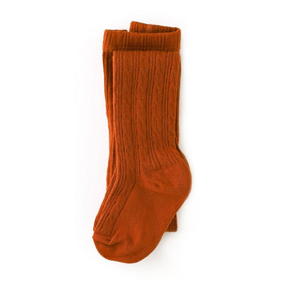 Cable Knit Tights - Pumpkin Spice