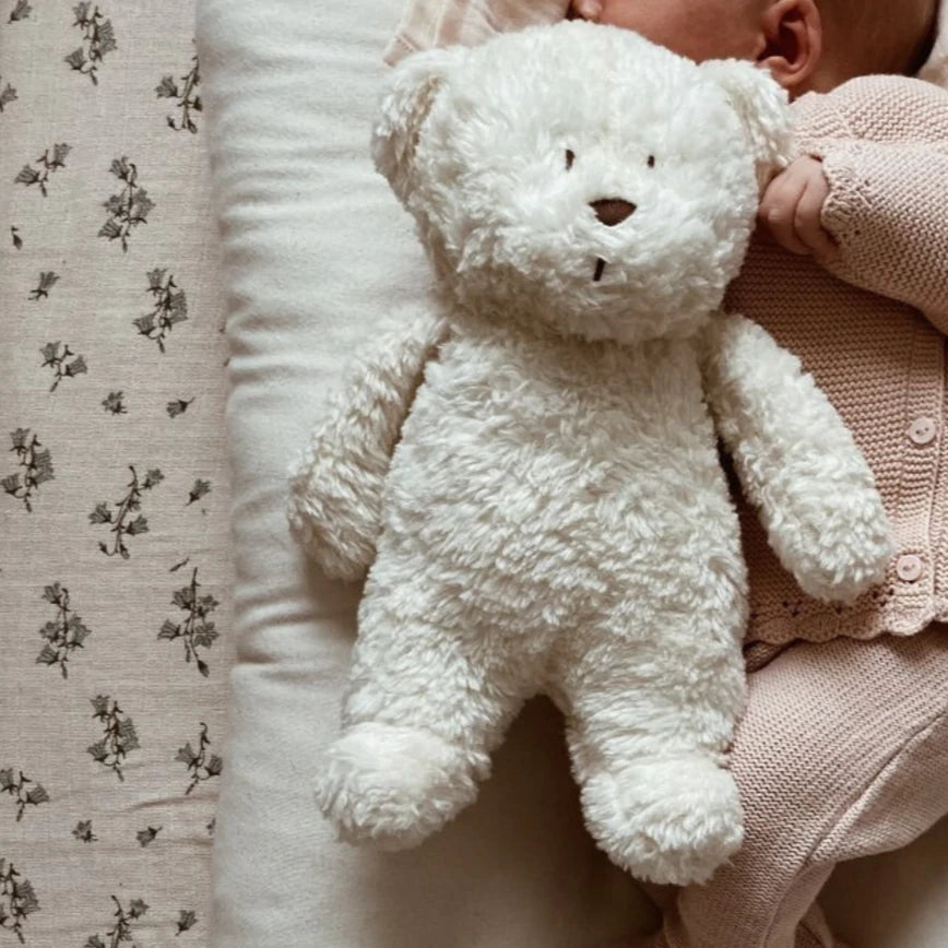 Moonie Organic Humming Bear - Cry Sensor Baby Sleep Aid - Polar